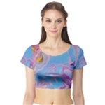My Pour Cup Painting CBDOilPrincess 2f6f4687-760e-4dbb-9602-faede491240e Short Sleeve Crop Top