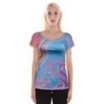 My Pour Cup Painting CBDOilPrincess 2f6f4687-760e-4dbb-9602-faede491240e Cap Sleeve Top