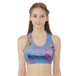 My Pour Cup Painting CBDOilPrincess 2f6f4687-760e-4dbb-9602-faede491240e Sports Bra with Border