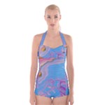 My Pour Cup Painting CBDOilPrincess 2f6f4687-760e-4dbb-9602-faede491240e Boyleg Halter Swimsuit 