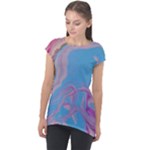 My Pour Cup Painting CBDOilPrincess 2f6f4687-760e-4dbb-9602-faede491240e Cap Sleeve High Low Top