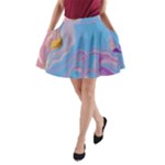 My Pour Cup Painting CBDOilPrincess 2f6f4687-760e-4dbb-9602-faede491240e A-Line Pocket Skirt