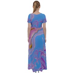 High Waist Short Sleeve Maxi Dress 