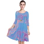My Pour Cup Painting CBDOilPrincess 2f6f4687-760e-4dbb-9602-faede491240e Quarter Sleeve Waist Band Dress