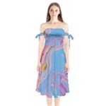 My Pour Cup Painting CBDOilPrincess 2f6f4687-760e-4dbb-9602-faede491240e Shoulder Tie Bardot Midi Dress