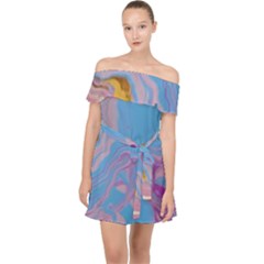 Off Shoulder Chiffon Dress 