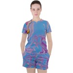 My Pour Cup Painting CBDOilPrincess 2f6f4687-760e-4dbb-9602-faede491240e Women s Tee and Shorts Set