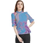 My Pour Cup Painting CBDOilPrincess 2f6f4687-760e-4dbb-9602-faede491240e Frill Neck Blouse