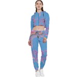 My Pour Cup Painting CBDOilPrincess 2f6f4687-760e-4dbb-9602-faede491240e Cropped Zip Up Lounge Set