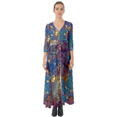 Button Up Boho Maxi Dress 