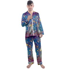 Men s Long Sleeve Satin Pajamas Set 