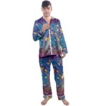 My Pour Cup Painting CBDOilPrincess 39c14ab4-d2f3-4895-bea3-ecf855918dd6 Men s Long Sleeve Satin Pajamas Set