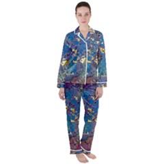 Women s Long Sleeve Satin Pajamas Set 