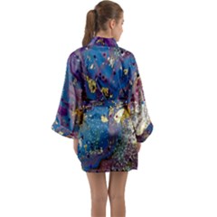 Long Sleeve Satin Kimono 