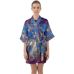 Half Sleeve Satin Kimono  