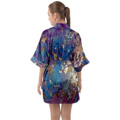 Half Sleeve Satin Kimono  
