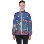 My Pour Cup Painting CBDOilPrincess 39c14ab4-d2f3-4895-bea3-ecf855918dd6 Women s High Neck Windbreaker