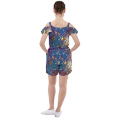 Ruffle Cut Out Chiffon Playsuit 