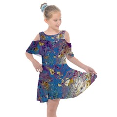 Kids  Shoulder Cutout Chiffon Dress 