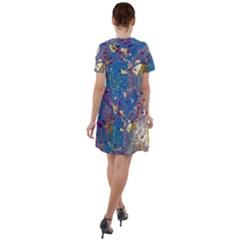 Short Sleeve Shoulder Cut Out Dress  