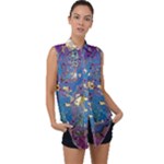 My Pour Cup Painting CBDOilPrincess 39c14ab4-d2f3-4895-bea3-ecf855918dd6 Sleeveless Chiffon Button Shirt