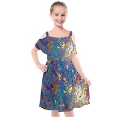 Kids  Cut Out Shoulders Chiffon Dress 