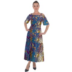 Shoulder Straps Boho Maxi Dress  