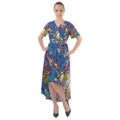 Front Wrap High Low Dress 