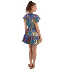 Flutter Sleeve Wrap Dress 