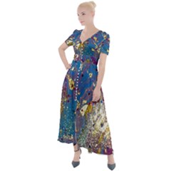 Button Up Short Sleeve Maxi Dress 