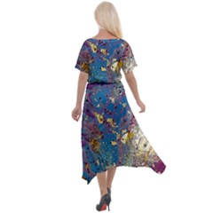 Cross Front Sharkbite Hem Maxi Dress 