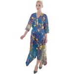 My Pour Cup Painting CBDOilPrincess 39c14ab4-d2f3-4895-bea3-ecf855918dd6 Quarter Sleeve Wrap Front Maxi Dress