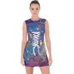 My Pour Cup Painting CBDOilPrincess 39c14ab4-d2f3-4895-bea3-ecf855918dd6 Lace Up Front Bodycon Dress