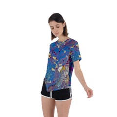 Asymmetrical Short Sleeve Sports T-Shirt 