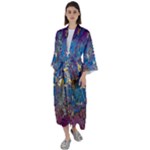 My Pour Cup Painting CBDOilPrincess 39c14ab4-d2f3-4895-bea3-ecf855918dd6 Maxi Satin Kimono