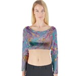 My Pour Cup Painting CBDOilPrincess E675363f-9066-4fc0-b5e7-9ca642760b58 Long Sleeve Crop Top