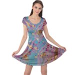 My Pour Cup Painting CBDOilPrincess E675363f-9066-4fc0-b5e7-9ca642760b58 Cap Sleeve Dress