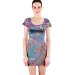 My Pour Cup Painting CBDOilPrincess E675363f-9066-4fc0-b5e7-9ca642760b58 Short Sleeve Bodycon Dress