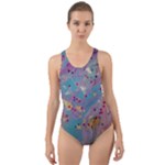 My Pour Cup Painting CBDOilPrincess E675363f-9066-4fc0-b5e7-9ca642760b58 Cut-Out Back One Piece Swimsuit