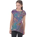 My Pour Cup Painting CBDOilPrincess E675363f-9066-4fc0-b5e7-9ca642760b58 Cap Sleeve High Low Top