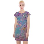 My Pour Cup Painting CBDOilPrincess E675363f-9066-4fc0-b5e7-9ca642760b58 Cap Sleeve Bodycon Dress