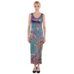 My Pour Cup Painting CBDOilPrincess E675363f-9066-4fc0-b5e7-9ca642760b58 Fitted Maxi Dress