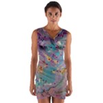 My Pour Cup Painting CBDOilPrincess E675363f-9066-4fc0-b5e7-9ca642760b58 Wrap Front Bodycon Dress