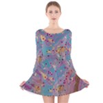 My Pour Cup Painting CBDOilPrincess E675363f-9066-4fc0-b5e7-9ca642760b58 Long Sleeve Velvet Skater Dress