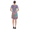 Short Sleeve V-neck Flare Dress 
