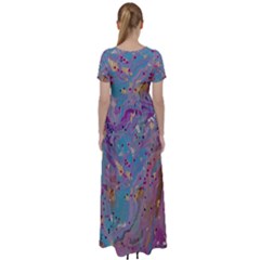 High Waist Short Sleeve Maxi Dress 