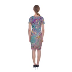 Classic Short Sleeve Midi Dress Back Classic Short Sleeve Midi Dress Back