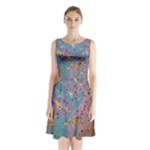 My Pour Cup Painting CBDOilPrincess E675363f-9066-4fc0-b5e7-9ca642760b58 Sleeveless Waist Tie Chiffon Dress