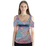 My Pour Cup Painting CBDOilPrincess E675363f-9066-4fc0-b5e7-9ca642760b58 Butterfly Sleeve Cutout Tee 