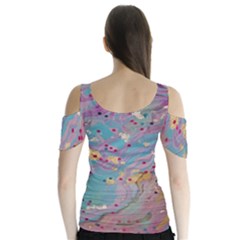 Butterfly Sleeve Cutout T-Shirt  